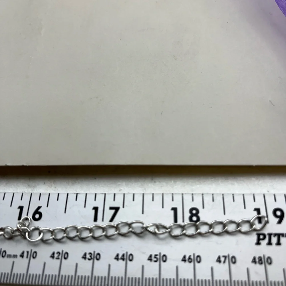 Geometric Silver Necklace and Earring Set - Picture 4 of 4